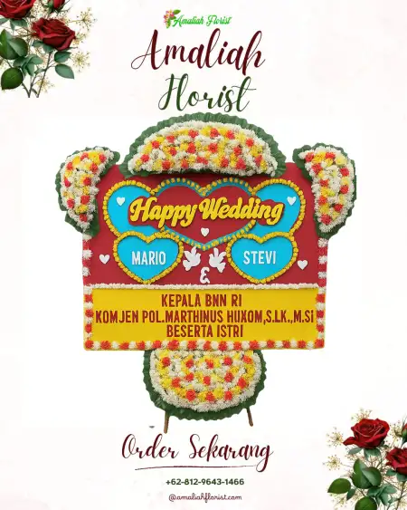 Papan Bunga Pernikahan Margawati